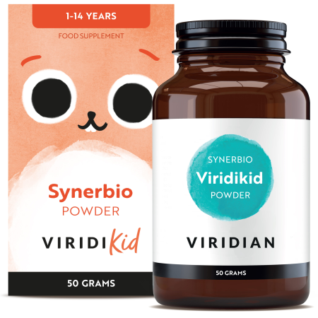 Suplimente alimentare - Probiotic pentru Copii Synerbio ViridiKid Viridian, 50 g - cu prebiotice și vitamina C