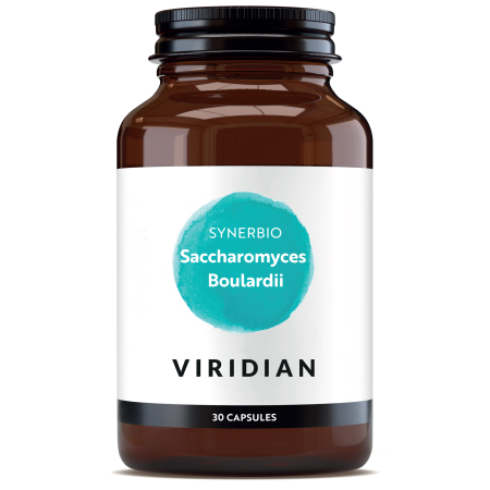 Suplimente alimentare - Probiotic Saccharomyces Boulardii Synerbio Viridian, 30 capsule vegetale - cu bacterii vii și prebiotice