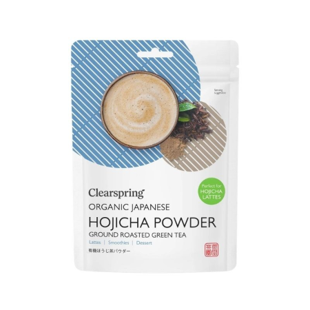 Energie & oboseală - Pudră de Ceai Verde Japonez Prăjit Hojicha Clearspring, 40 g – Ecologică, Aromă Fină de Nuci și Note Afumate