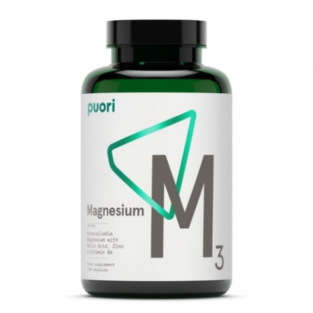Suplimente alimentare - Puori M3 - Complex de Magneziu - Vegan - 120 capsule