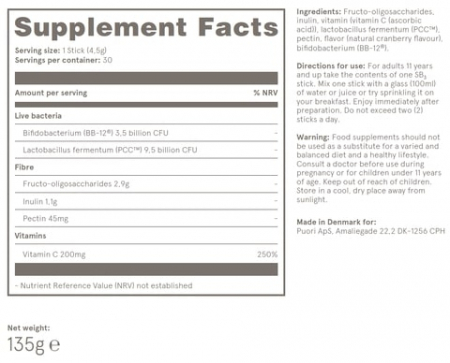 Puori SB3 - Synbiotics (mix de probiotice si prebiotice) - 30 plicuri [2]