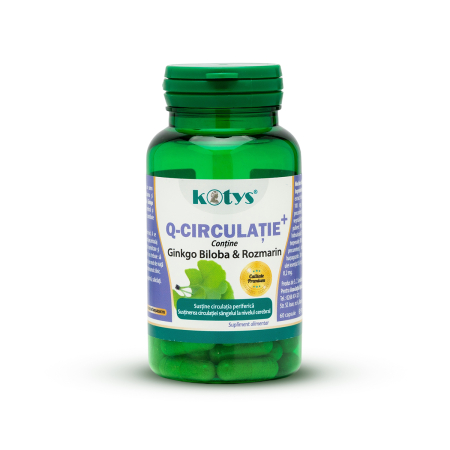 Suplimente alimentare - Q-Circulatie Plus cu ginkgo biloba si rozmarin 60 cps Kotys