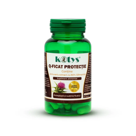 Afectiuni Frecvente - Q-Ficat Detoxifiere, 60 capsule, Kotys – suport pentru ficat, drenaj și protecție antioxidantă