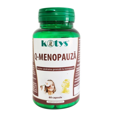 Sănătatea femeii - Q-Menopauza 60 Capsule Kotys – Black Cohosh, Trifoi Roșu, Maca și Dong Quai pentru Confort la Menopauză