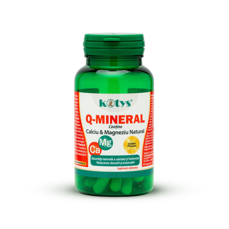 Suplimente alimentare - Q-Mineral cu Calciu si Magneziu natural 60 cps Kotys