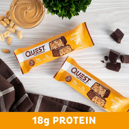 Quest Hero Crispy Baton Proteic Cu Aroma De Ciocolata Si Unt De Arahide, 54 G [4]