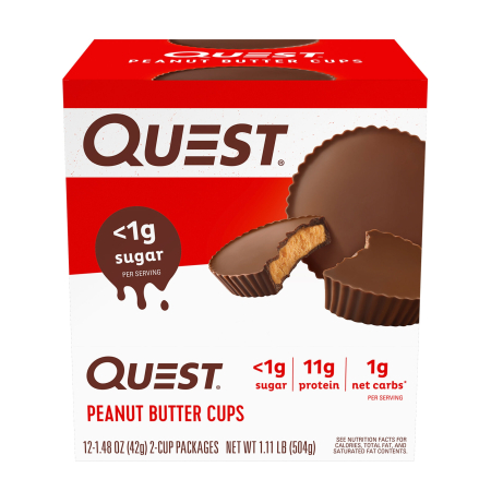 Suplimente alimentare -  Quest Peanut Butter Cups, Baton Proteic, Cu Aroma De Unt De Arahide, 42 G