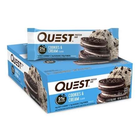 Afectiuni Frecvente - Quest Protein Bar, Baton Proteic, Cu Aroma De Biscuiti Si Frisca, 60g