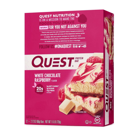 Quest Protein Bar, Baton Proteic, Cu Aroma De Ciocolata Alba Si Zmeura, 60g [9]
