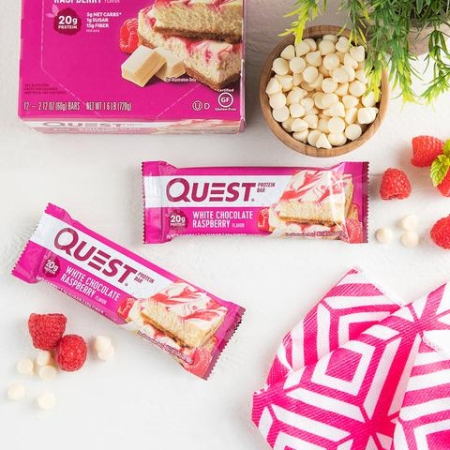 Quest Protein Bar, Baton Proteic, Cu Aroma De Ciocolata Alba Si Zmeura, 60g [6]