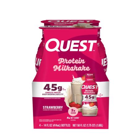 Quest Protein Milkshake Rtd, Milkshake Proteic Cu Aroma De Capsuni, 414 Ml [2]