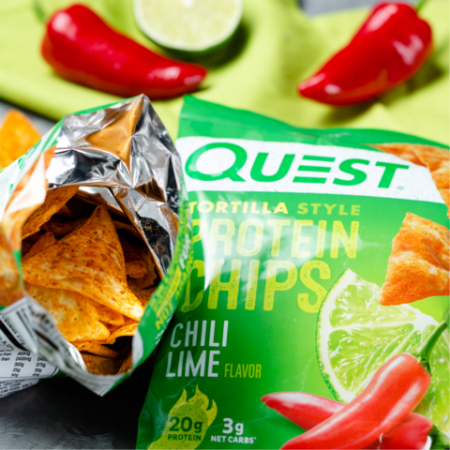 Quest Tortilla Style Protein Chips, Chipsuri Proteice, Cu Aroma De Chili Si Lime, 32 G [3]