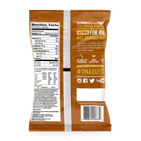 Quest Tortilla Style Protein Chips, Chipsuri Tortilla, Cu Aroma De Branza Nacho, 32 G [5]