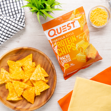 Quest Tortilla Style Protein Chips, Chipsuri Tortilla, Cu Aroma De Branza Nacho, 32 G [1]