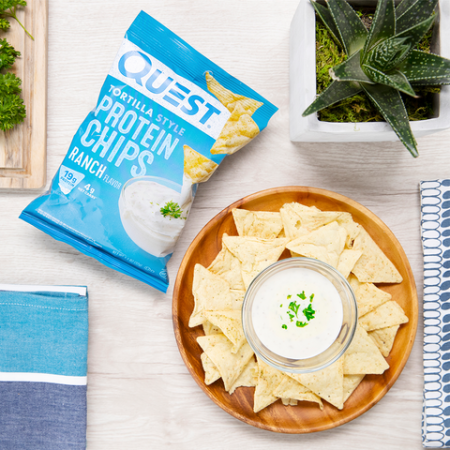 Quest Tortilla Style Protein Chips, Chipsuri Tortilla, Cu Aroma De Ranch, 32 G [2]