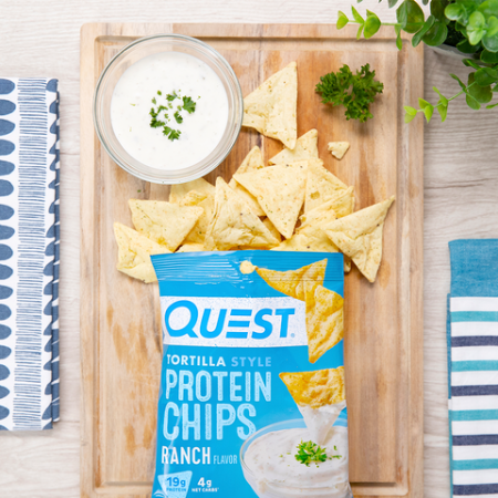 Quest Tortilla Style Protein Chips, Chipsuri Tortilla, Cu Aroma De Ranch, 32 G [1]
