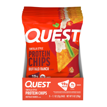 Quest Tortilla Style Protein Chips, Cu Aroma De Buffalo Ranch, 32 G [1]