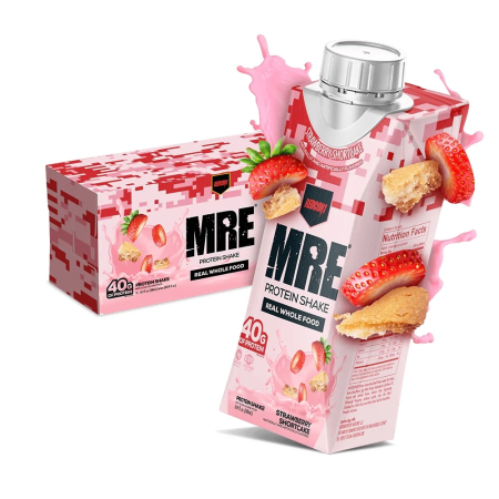 Suplimente alimentare - Redcone1 Mre Protein Shake, Shake Proteic Din Alimente Intregi Cu Aroma De Capsuni, 500 Ml
