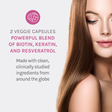Resvitale Keratin Hair Enhance, Keratina Cu Biotina Si Resveratrol, 60 Cps [6]