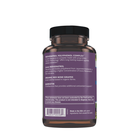 Resvitale Resveratrol 500 Mg Cu Quercetina, Formula Avansata Triactiv Pentru Activarea Genei Longevitatii Cu Trans-resveratrol, 60 Cps [2]