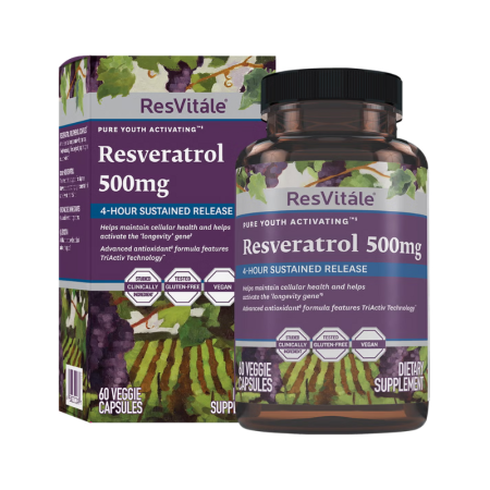 Afectiuni Frecvente - Resvitale Resveratrol 500 Mg Cu Quercetina, Formula Avansata Triactiv Pentru Activarea Genei Longevitatii Cu Trans-resveratrol, 60 Cps