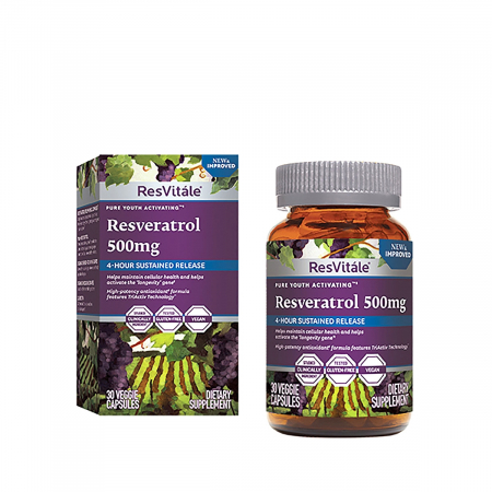 Capsule/comprimate/siropuri - Resvitale Resveratrol 500 Mg, Quercetina 40 Mg, 30 Cps