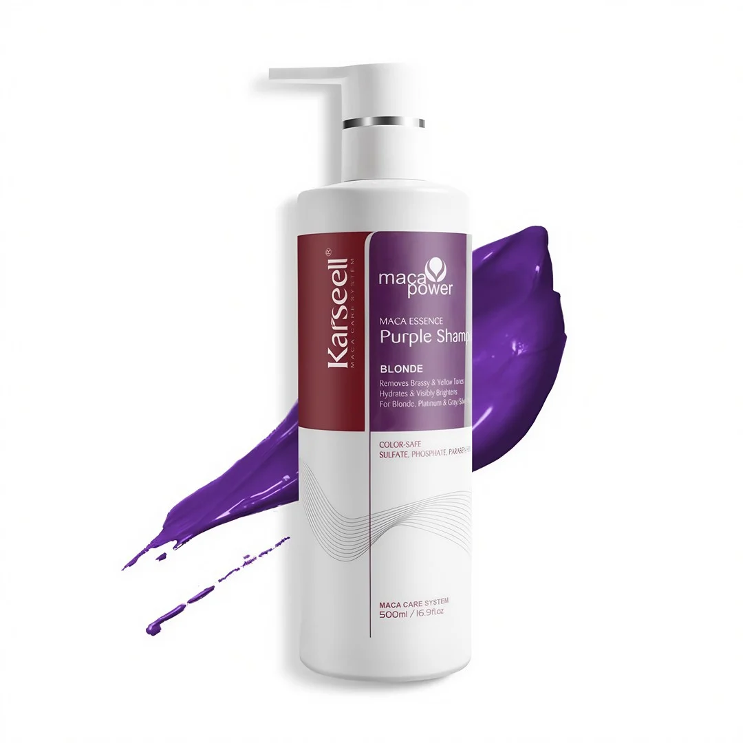 Cosmetice - Sampon KARSEELL Mov/Violet ( neutralizează tonurile galbene si portocalii, hidrateaza si repara parul blond, gri sau decolorat) * 500ml