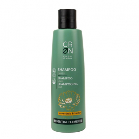 Ingrijire personala - Sampon pentru stralucire Bio Organic Essential Elements cu canepa si galbenele (250ml), GRN Shades of Nature