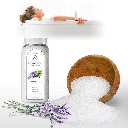 Sare de Baie Epsom cu ulei esential de Lavanda 1 KG [3]