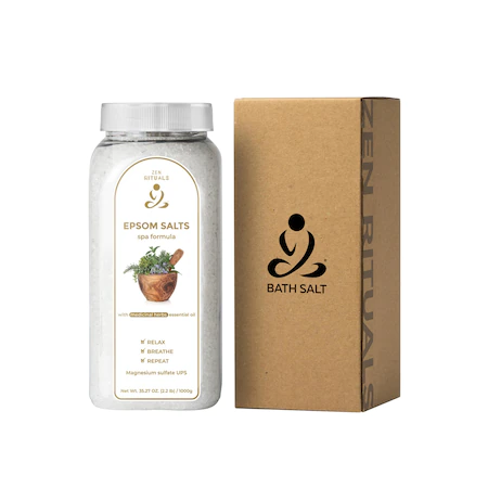 Terapii Holistice - Sare de Baie Epsom(Sulfat de magneziu) cu ulei esential de Plante Medicinale * 1 KG