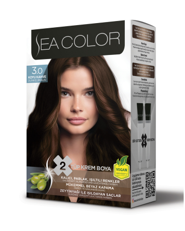 Cosmetice - Sea Color Cream Hair Dye – Vopsea cremă pentru păr cu acoperire intensă și strălucire de durată - Tonuri Inchise