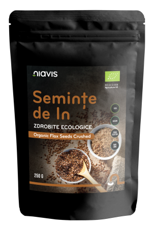 Pulberi organice - Seminte de In Zdrobite Ecologice/Bio 250g Niavis