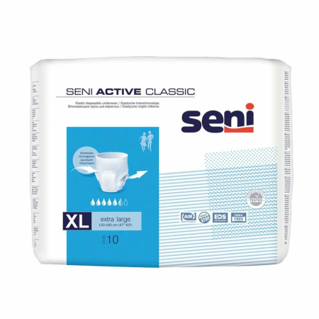 Incontinență Adulți - Seni Active Classic Extra Large (XL) - Chilot Absorbant pentru Adulți (10 bucăți)