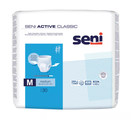 Incontinență Adulți - Seni Active Classic Medium (M) - Chilot Absorbant pentru Adulți (30 bucăți)