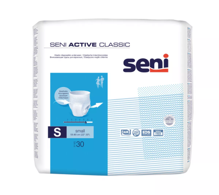 Incontinență Adulți - Seni Active Classic Small (S) - Chilot Absorbant pentru Adulți (30 bucăți)