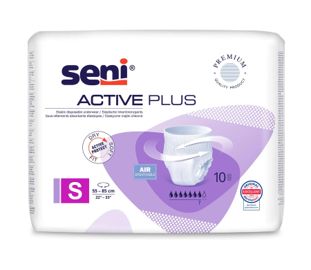Incontinență Adulți - Seni Active Plus Small (S) - Chilot Absorbant pentru Adulți (10 bucăți)