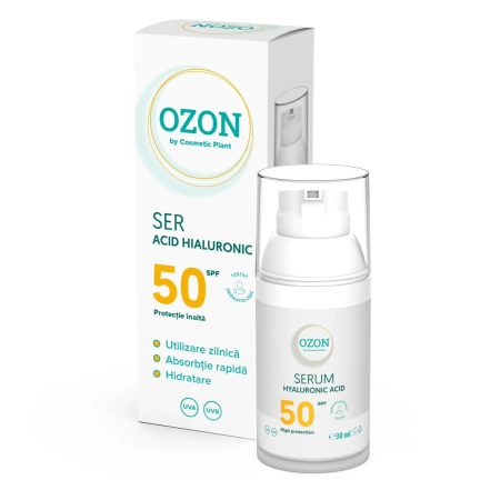 Cosmetice - Ser cu acid hialuronic SPF 50 OZON, 30 ml, Cosmetic Plant - protecție UVA/UVB și hidratare zilnică