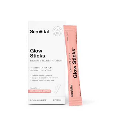 Suplimente alimentare - Serovital* Glow Sticks Beauty And Illumination Replenish And Restore, Formula Pentru Luminozitatea Si Revitalizarea Tenului Cu Aroma De Citrice De Vara, 28 Plicuri