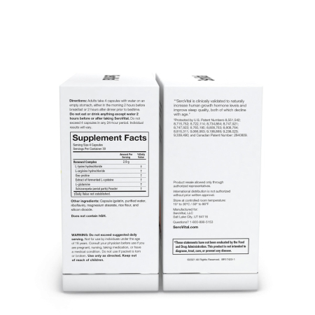 Serovital Reverse The Signs Of Aging, Formula Avansata Pentru Productia Naturala A Hormonului De Crestere Hgh Cu Lizina, 120 Cps [1]