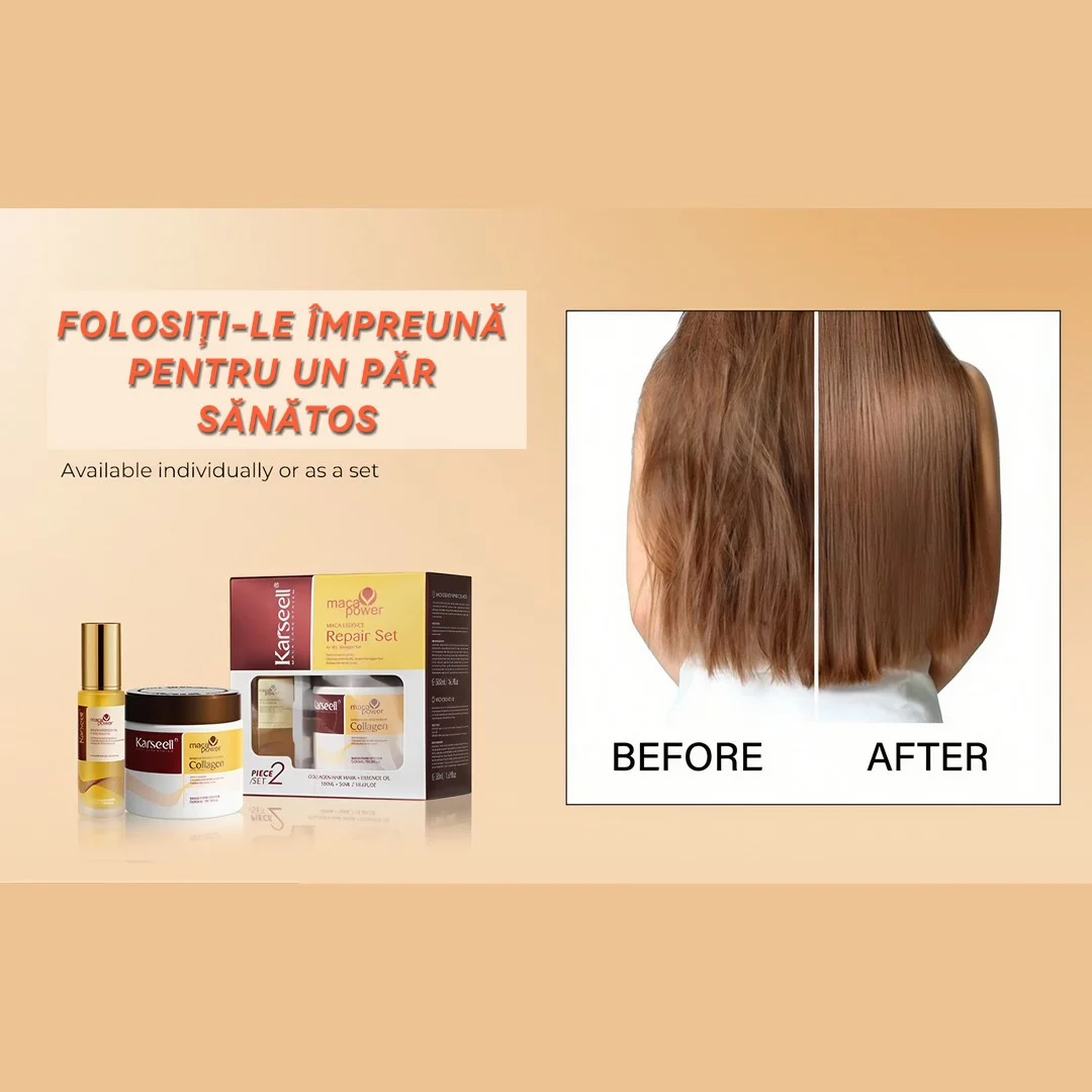 Set Cadou Karseell pentru Îngrijirea Părului ( Mască și Ulei pentru Hidratare și Reparare Intensivă) [3]