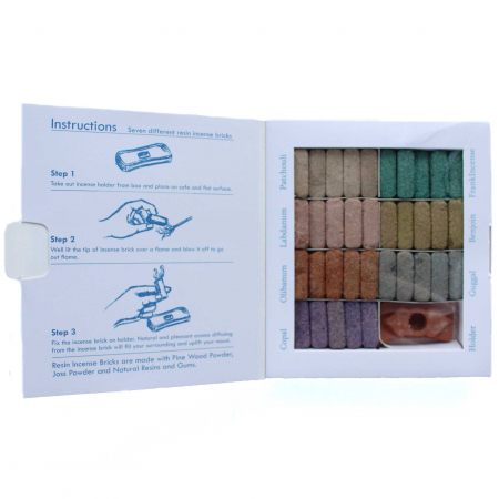 Aromaterapie - Set  cu 70 Caramizi Parfumate Naturale cu Suport - Vestul Salbatic