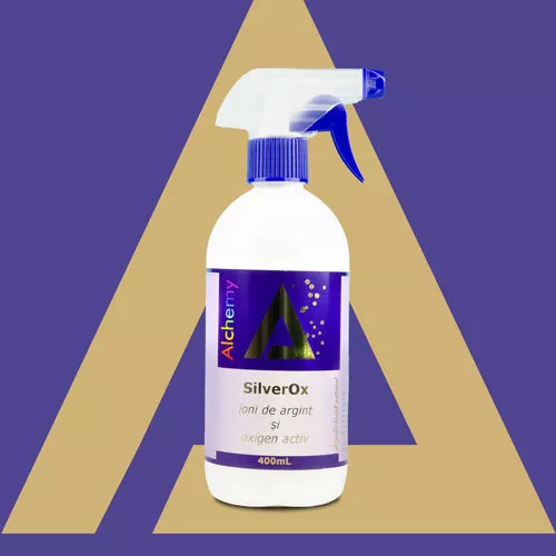 Suplimente alimentare - SilverOx Spray Igienizant suprafete cu Argint Ionic si Oxigen Activ 400ml(Solutie antivirala, antibacteriana, antimucegai)