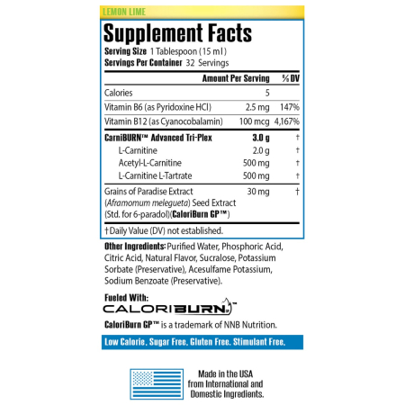 Sirenlabs L-carnitine Elite Burn, L-carnitina Lichida, Cu Aroma De Lamaie Si Lime, 480 Ml [1]