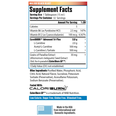 Sirenlabs L-carnitine Elite Burn, L-carnitina Lichida, Cu Aroma Tropicala, 480 Ml [1]