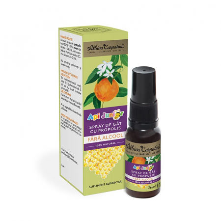 Bebe/Junior - Spray de gat cu Propolis Apijunior 20ml(gat rosu,inflamat) peste 3 ani