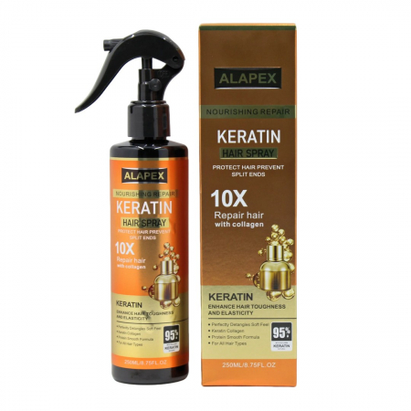 Cosmetice - Spray de par pentru reparare rapida si protectie a parului cu Keratina si Colagen, 250ML, protectie impotriva razelor UV si aparatelor de indreptat, u