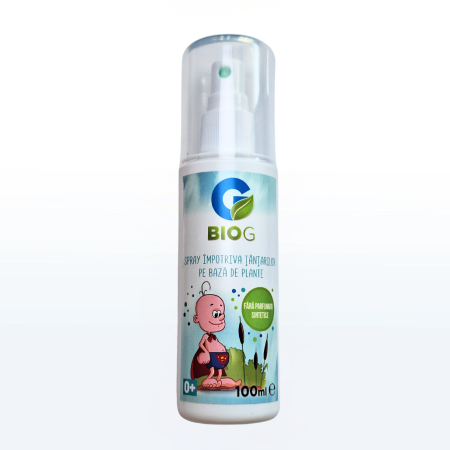 Cosmetice - Spray Natural Anti-Țânțari Bebeluși BIO G BABY, 100 ml - cu Citronella, Lavandă și Mușețel