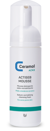 Cosmetice - Spumă de curățare pentru acnee și piele grasă ACNE, 150 ml, Ceramol - curățare delicată și controlul excesului de sebum