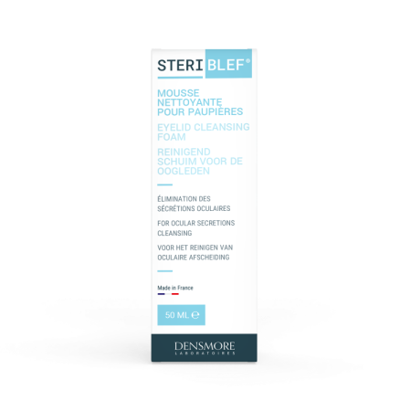 Suplimente alimentare - STERIBLEF® MOUSSE Densmore, 50 ml - Spumă de Curățare pentru Pleoape și Gene cu Pantenol și Alantoină