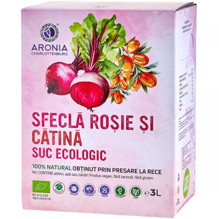 Suplimente alimentare - Suc de Sfeclă Roșie și Cătină 100% Natural și Ecologic la 3 litri